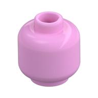 Minifig Head [Plain] [Hollow Stud] (Bright Pink)