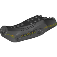 Animal Body Part, Dinosaur, Indoraptor Body with Olive Green Side Stripes and Orange and Black Spots (Black)