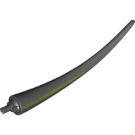 Animal Body Part, Dinosaur, Indoraptor Tail, with Pin, Olive Green Stripes (Black)
