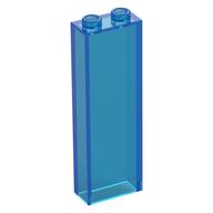Brick 1 x 2 x 5 without Side Supports (Trans-Dark Blue)