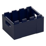 Box / Crate with Handholds 3 x 4 x 1 2/3 (Dark Blue)