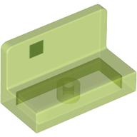 Panel 1 x 2 x 1 [Rounded Corners] with Green Square (Trans-Bright Green)