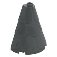 Tower Roof 2 x 4 x 4 Half Cone Shaped with Roof Tiles (Dark Bluish Gray)