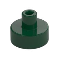 Tile Special Round 1 x 1 with Hollow Bar (Dark Green)
