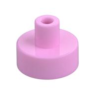Tile Special Round 1 x 1 with Hollow Bar (Bright Pink)