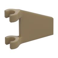 Flag 2 x 2 Trapezoid with Flat Area between Clips (Dark Tan)