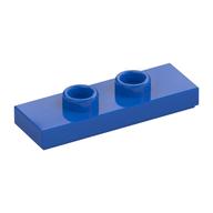 Plate Special 1 x 3 with 2 Studs with Groove and Inside Stud Holder (Jumper) (Blue)