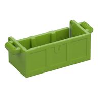 Treasure Chest Bottom with Rear Slots, No Groove (Lime)