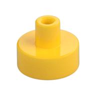 Tile Special Round 1 x 1 with Hollow Bar (Yellow)