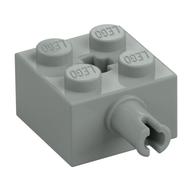 Brick Special 2 x 2 with Pin and Axle Hole (Light Gray)