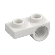 Plate Special 1 x 2 with Pin Hole Underneath (White)