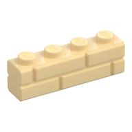 Brick Special 1 x 4 with Masonry Brick Profile (Tan)