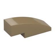 Brick Curved 3 x 1 No Studs (Dark Tan)