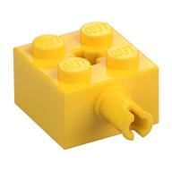 Brick Special 2 x 2 with Pin and Axle Hole (Yellow)