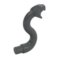 Animal, Snake Head with Open Mouth, Fangs and Curved Neck with Bar (Dark Bluish Gray)