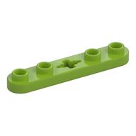 Technic Plate 1 x 5 with Smooth Ends, 4 Studs and Centre Axle Hole (Lime)