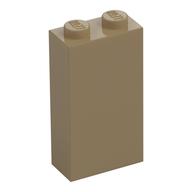 Brick 1 x 2 x 3 with Bottom Stud Holder (Dark Tan)