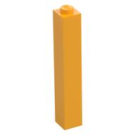 Brick 1 x 1 x 5 with Solid Stud (Bright Light Orange)