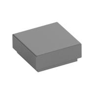 Tile 1 x 1 with Groove (Metallic Silver)