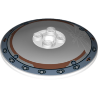 Dish 6 x 6 Inverted (Radar) with Cracked Glass, Steel Rim Print (Trans-Clear)