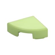 Tile Round 1 x 1 Quarter (Yellowish Green)