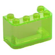 Windscreen 2 x 4 x 2 Vertical (Trans-Bright Green)