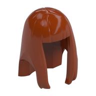 Hair Long Straight with Bangs - Rubber (Dark Orange)