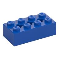 Brick Special 2 x 4 with 3 Axle Holes (Blue)