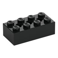 Brick Special 2 x 4 with 3 Axle Holes (Black)