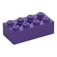 Brick Special 2 x 4 with 3 Axle Holes (Dark Purple)
