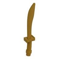 Weapon Sword / Saber with Curved Blade and Hilt (Pearl Gold)