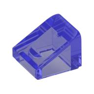 Brick Sloped 30° 1 x 1 x 2/3 (Cheese Slope) (Trans-Purple)