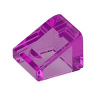 Brick Sloped 30° 1 x 1 x 2/3 (Cheese Slope) (Trans-Dark Pink)