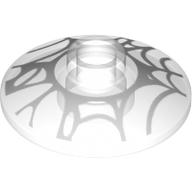 Dish 2 x 2 Inverted [Radar] with Spider Web Print (Trans-Clear)