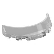 Windscreen 3 x 6 x 1 Curved with Rectangular Stud Holder in Bottom (Trans-Clear)