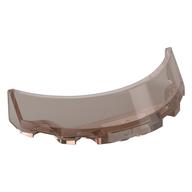Windscreen 3 x 6 x 1 Curved with Rectangular Stud Holder in Bottom (Trans-Brown)