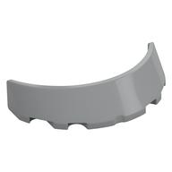 Windscreen 3 x 6 x 1 Curved with Rectangular Stud Holder in Bottom (Light Bluish Gray)