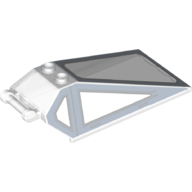 Windscreen 8 x 4 x 2 with Handle and 2 Studs with Sand Blue Cockpit Window Frames Print (Trans-Clear)
