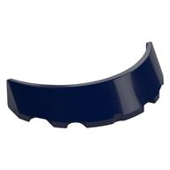Windscreen 3 x 6 x 1 Curved with Rectangular Stud Holder in Bottom (Dark Blue)