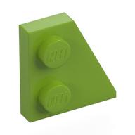 Wedge Plate 2 x 2 Right (Lime)