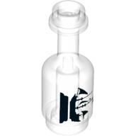 Equipment Bottle with Black Ship on Pedestal Print (Trans-Clear)