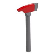 Weapon Axe With Red Head (Flat Silver)