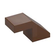 Brick Sloped 45° 2 x 1 with 2/3 Inverted Cutout and no stud (Reddish Brown)