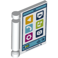 Book Cover with Tablet Apps Print (White)