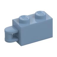 Brick Special 1 x 2 with Vertical Closed Handle on Edge (Sand Blue)