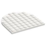 Plate 8 x 8 with Rounded End (White)