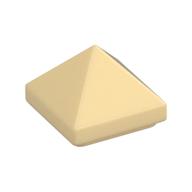 Brick Sloped 45° 1 x 1 x 2/3 Quadruple Convex [Pyramid] (Tan)