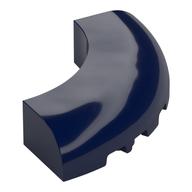 Brick Round Corner 5 x 5 x 1 Curved, Bottom Cut Outs, No Studs, 7 Bottom Tubes (Dark Blue)
