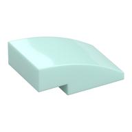 Brick Curved 3 x 2 No Studs (Light Aqua)