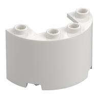 Cylinder Half 2 x 4 x 2 with 1 x 2 Cutout (White)